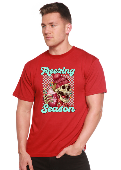 T-shirt graphique unisexe à manches courtes en bambou-viscose/coton biologique Freezing Season