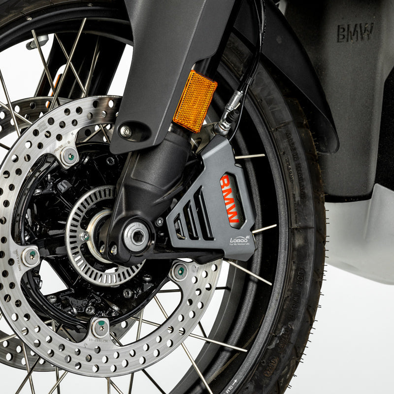 LOBOO Brake Caliper Guard for BMW R1300GS / R1300GS Adventure – CNC Aluminum, Titanium Gray Anodized Finish