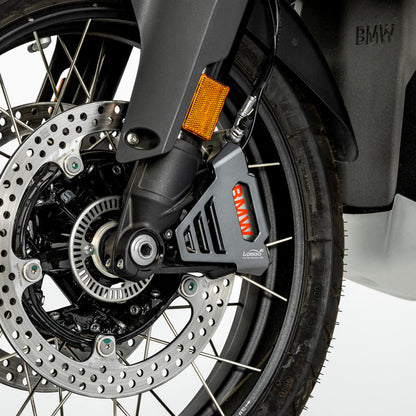 LOBOO Brake Caliper Guard for BMW R1300GS / R1300GS Adventure – CNC Aluminum, Titanium Gray Anodized Finish