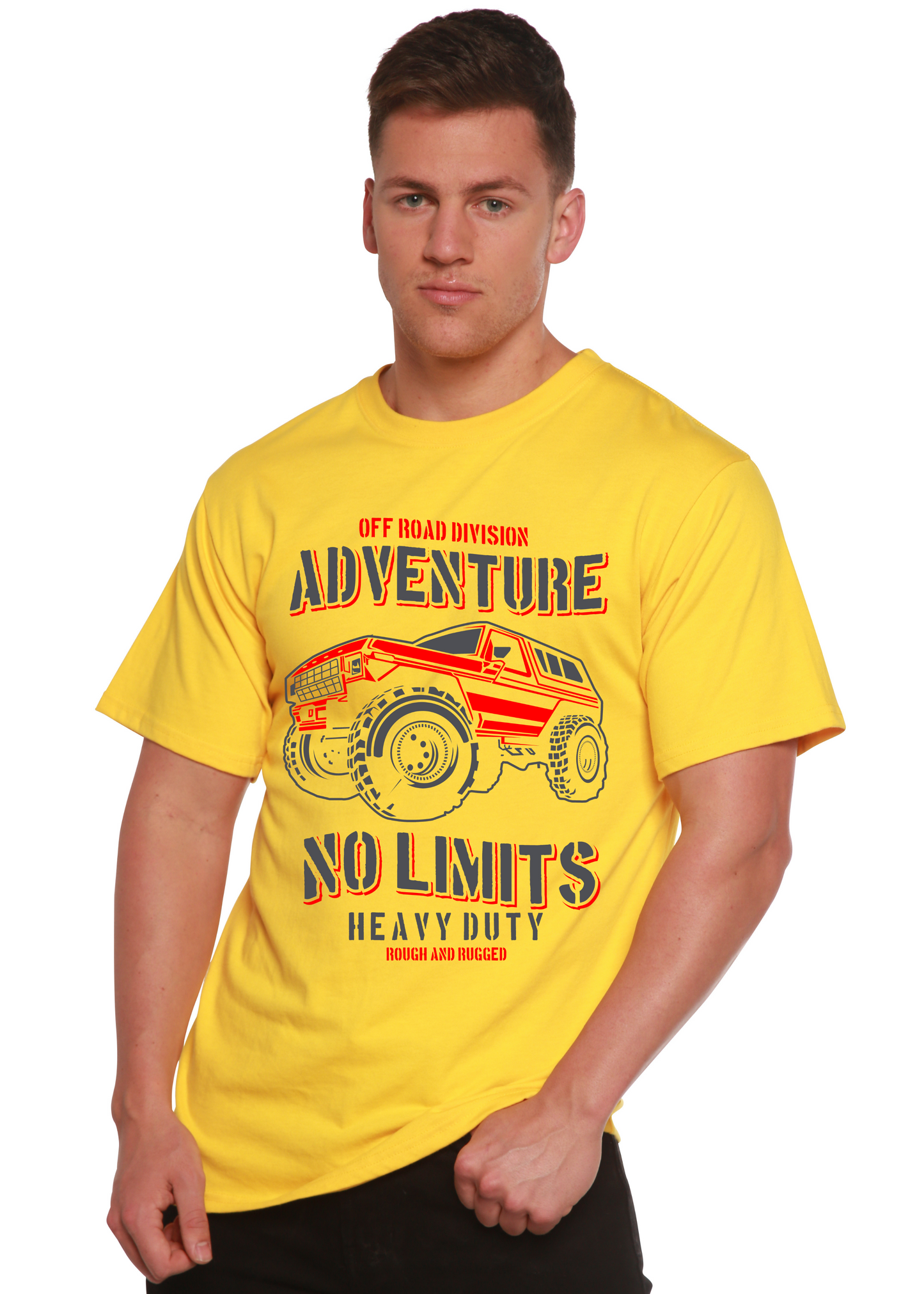 T-shirt graphique à manches courtes en viscose de bambou/coton biologique pour homme No Limits Spun Bamboo®