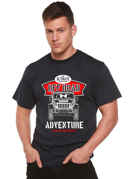 T-shirt graphique Off Road Spun Bamboo® à manches courtes en viscose de bambou/coton biologique pour homme