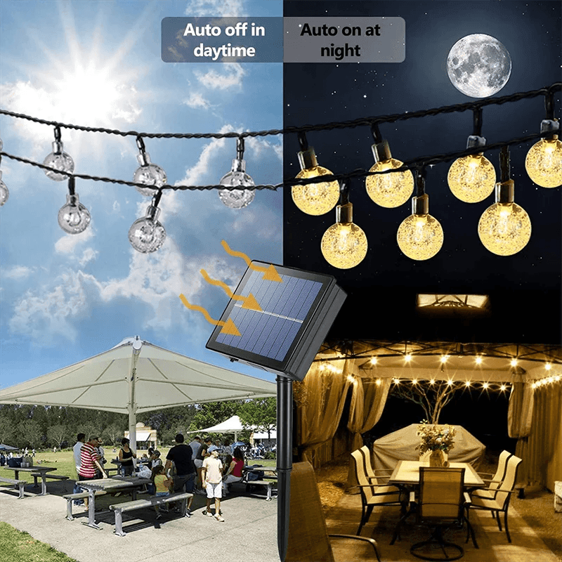 Solar Bubble Ball String Lights – Outdoor Waterproof LED Garden & Patio Lights