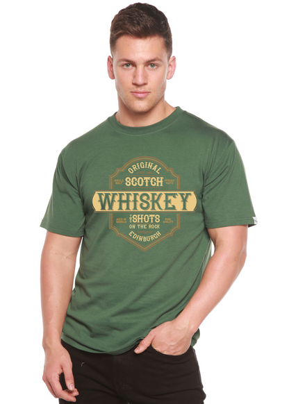 T-shirt graphique à manches courtes en viscose de bambou et coton bio pour homme Whiskey