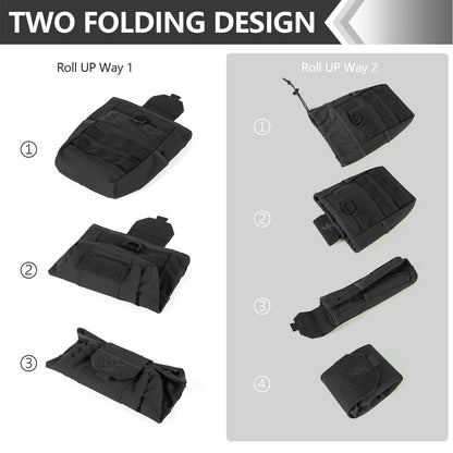 Tactical Dump Pouch Molle Storage Bag Tactical Waist Bag, Drawstring Folding Magazine Dump Bag