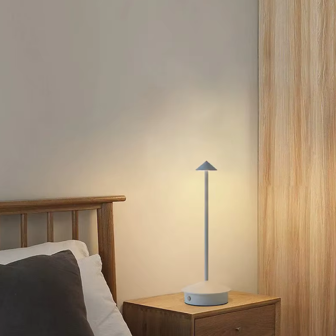 Aluminium LED Table Lamp with Touch Dimming | Rechargeable Cordless Lighting