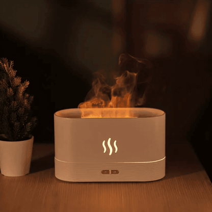 Simulated Flame Aroma Diffuser & Ultrasonic Cool Mist Maker – LED Bonfire Humidifier