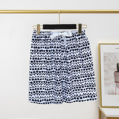 Pantalon de pyjama en soie de coton pour femme, short d'été fin et décontracté