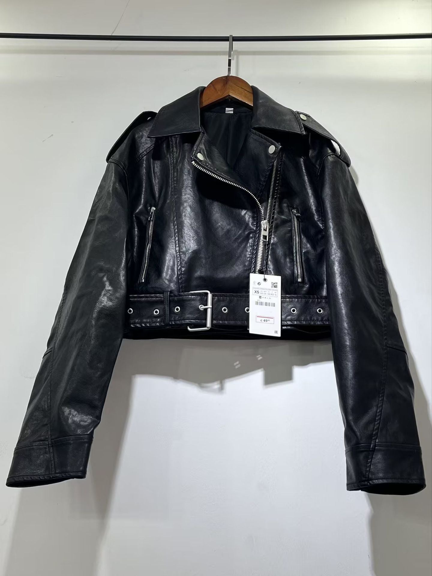 Blouson de moto en textile court
