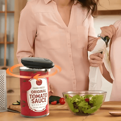 One Touch Electric Can Opener – Automatic Hands-Free Jar & Bottle Opener for Easy Kitchen Use