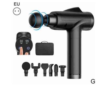 Pistolet de massage LCD pour fasciite, amincissant, relaxant les muscles du corps, du dos, massage profond des épaules, des tissus, des pieds, du cou, vibration Le K6J0