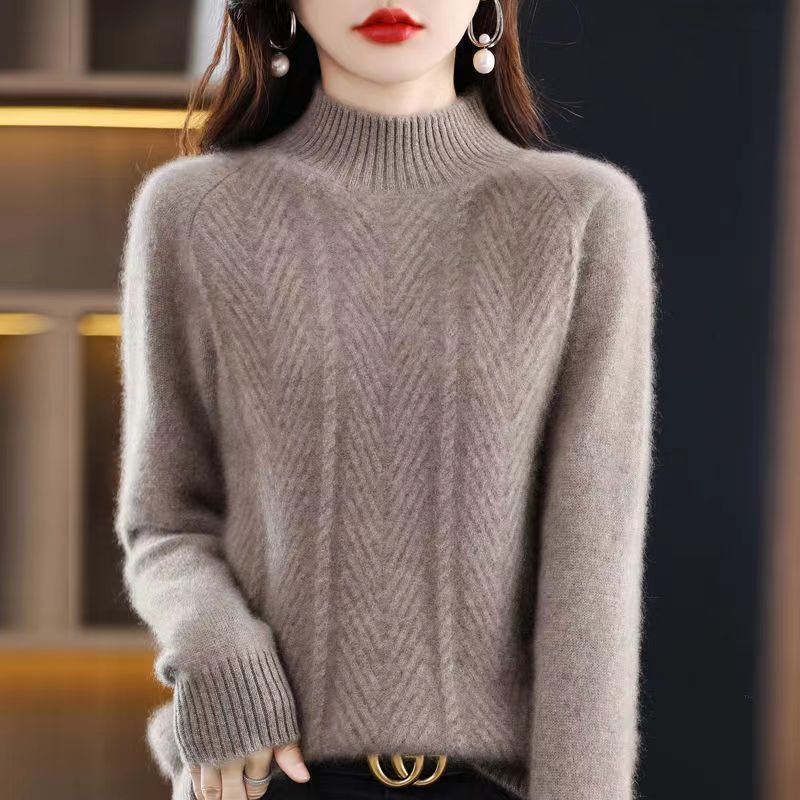 Half Turtleneck Thick Loose Pullover Sweater