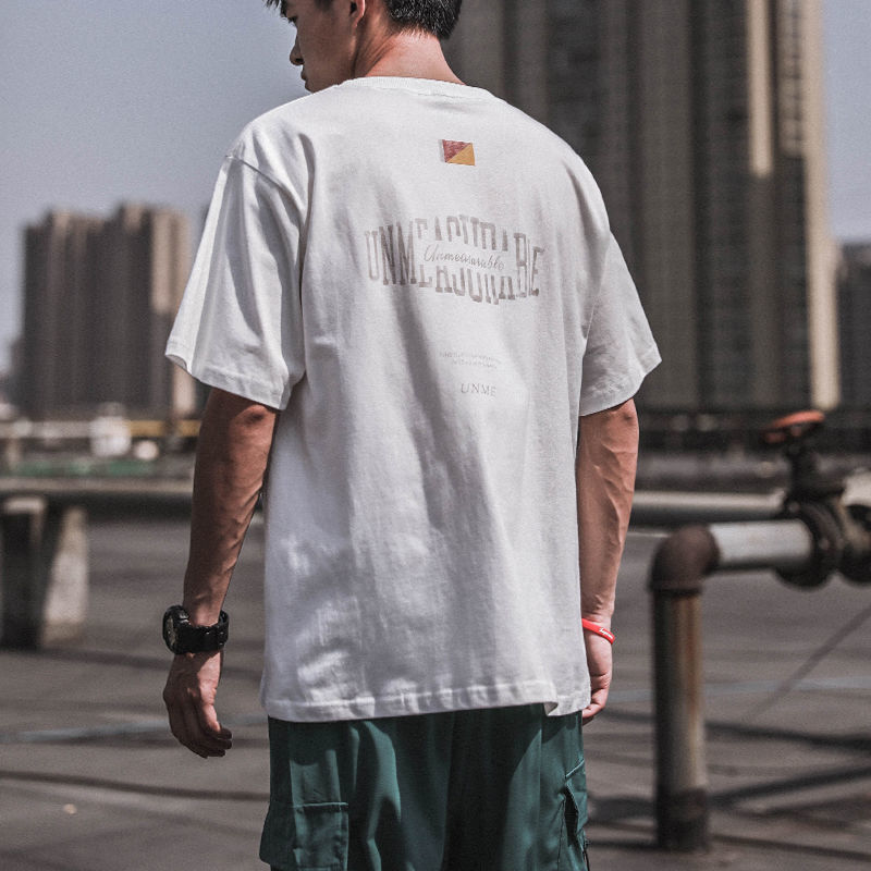 Men’s Pure Cotton Retro Short-Sleeve T-Shirt – Vintage Streetwear Tee