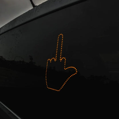 Drôle nouvelle lumière de geste éclairée par LED, lumière de doigt de voiture avec télécommande, panneaux de colère de la route, lumière de geste de doigt du milieu, lampe à main