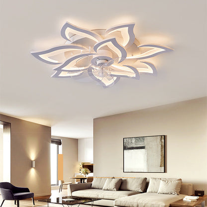 Lámpara de techo con ventilador moderna y sencilla para dormitorio, silenciosa, para sala de estar