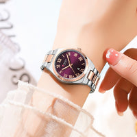 Women's Fashion Calendar Women's Watch Casual Steel Belt