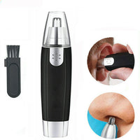 Tondeuse électrique à poils de nez et oreilles, rasoir à sourcils, tondeuse de toilettage, nettoyeur unisexe, tondeuse électrique à poils de nez portable, épilation indolore des poils d'oreille avec lumière LED pour hommes et femmes