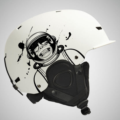 Casque de ski intégré avec lunettes de protection simples et doubles pour adultes