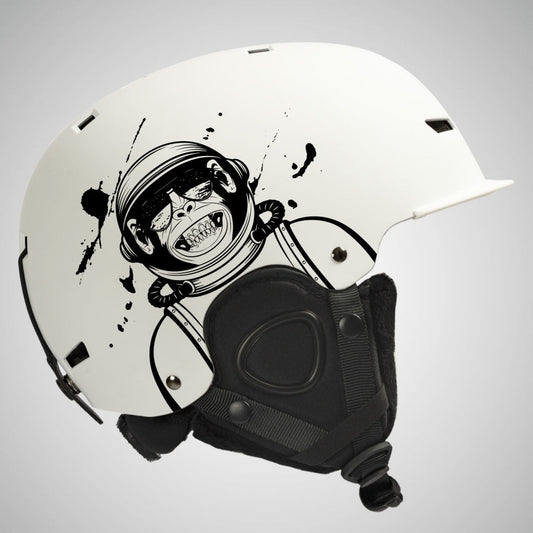 Casque de ski intégré avec lunettes de protection simples et doubles pour adultes