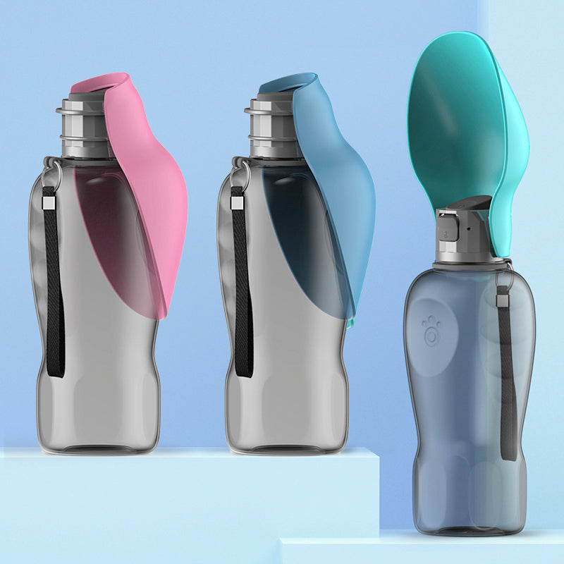 Botella de agua de 800ml para perros, portátil, de alta capacidad, a prueba de fugas, cuenco plegable para beber, para Golden Retriever, suministros para paseos al aire libre, productos para mascotas