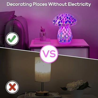 Wireless Mushroom Table Lamp - Touch Control, Rechargeable LED, Cordless