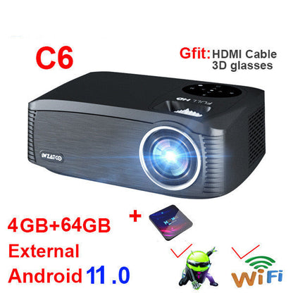 Smart Android 4K HD Projector – 1080P Home & School Laser Projector