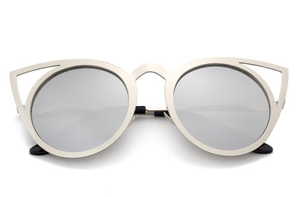 Colorful Reflective Cat’s Eye Sunglasses – Retro & Trendy UV Protection Eyewear