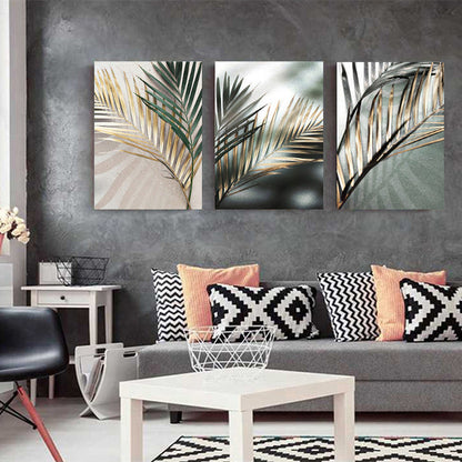 Tableau sur toile « Palmier doré » - Impression botanique nordique - Décoration d'intérieur