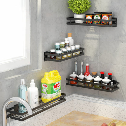 Étagère à épices murale sans perçage Organisateur de rangement pour salle de bain