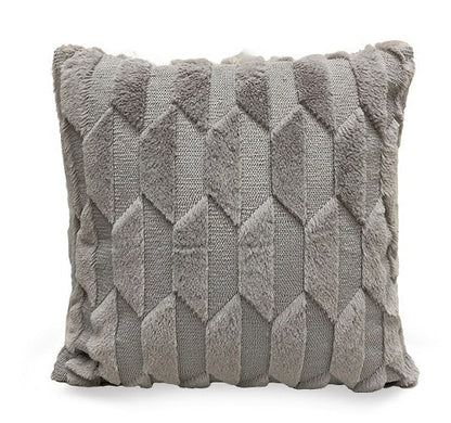 Plush Solid Color Sofa Pillowcase Living Room Cushion