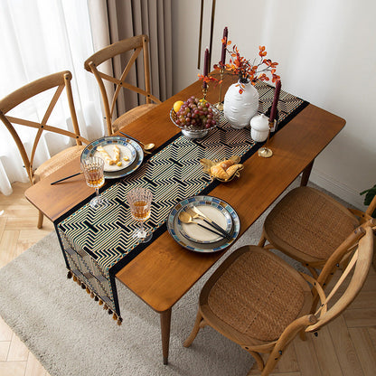 Solid Jacquard Tea Table Tablecloth