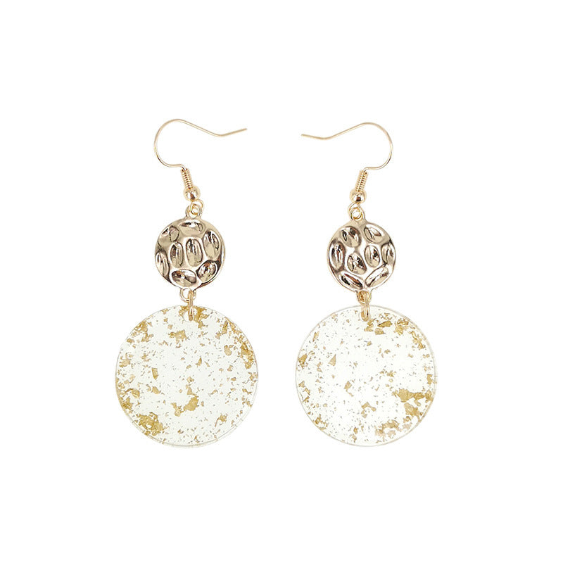 Boucles d'oreilles en acrylique Feuilles d'Or Tempérament
