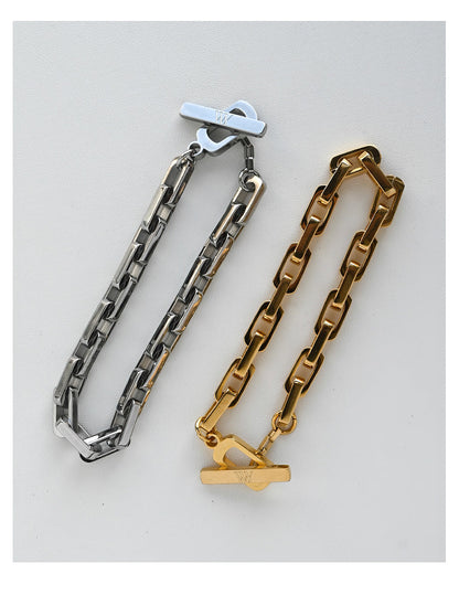 Square 316L Steel Bracelets Necklace For Men And Women