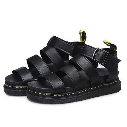 Buckle Sandals Flat Platformthick Shoes