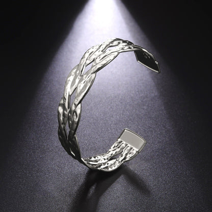 Fashion Double Twist Open Luxury With Fashion Bracelet
