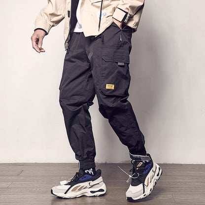 Velcro straps overalls casual pants