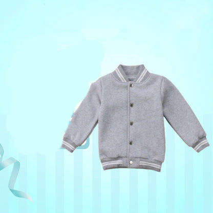 ABRIGO GRUESO INFANTIL GRIS LETRAS CORAZÓN DERECHO SUPERIOR