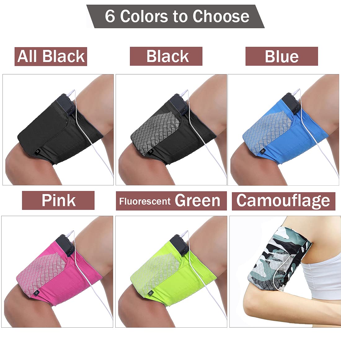 Phone Armband for Running - Universal Cell Phone Holder for Fitness and Gym Workouts
