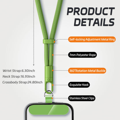 Pack Phone Lanyard,2×Phone Wrist Strap,4×Tether Tabs,Universal Cell Phone Multif