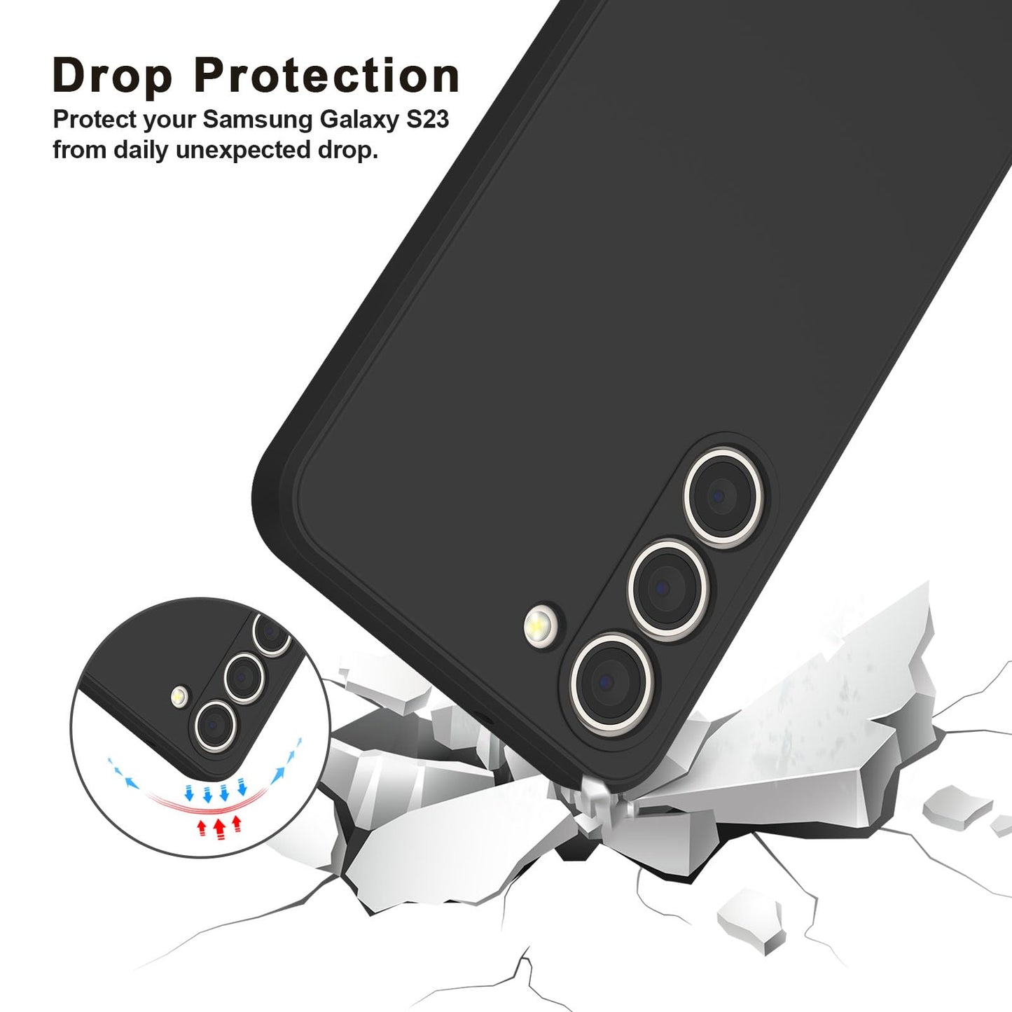 Samsung Galaxy S23 Liquid Silicone Case - Slim Full Body Stylish Protective Cover