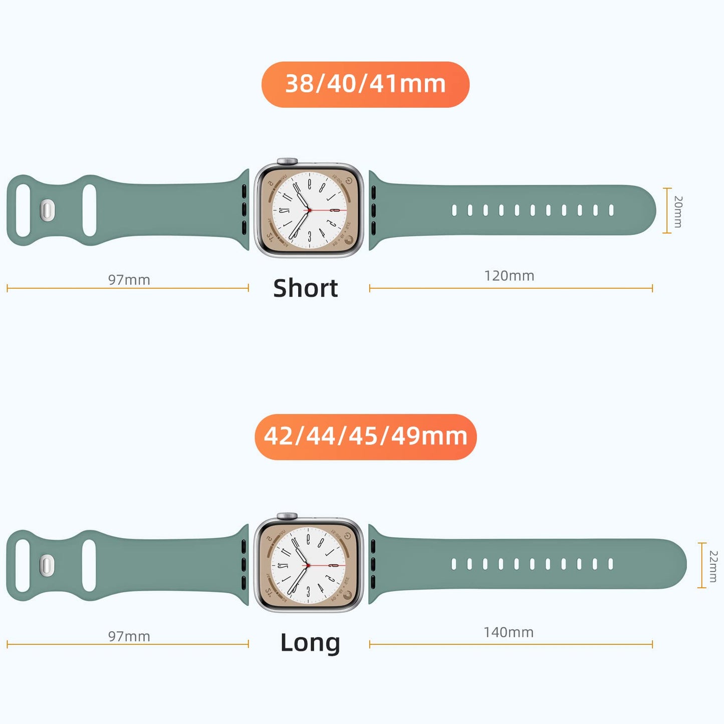 Watch Band 38Mm 40Mm 41Mm 42Mm 44Mm 45Mm 46Mm 49Mm Women Men, 6 Pack Silicone Sp