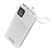 Power Bank 10000mAh 22.5W Super Fast Charging - Portable Powerbank with Built-In USB-C Cable