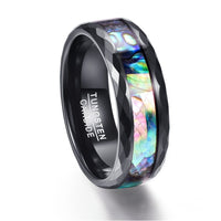 Bague en or et tungstène plaquée de placage noir