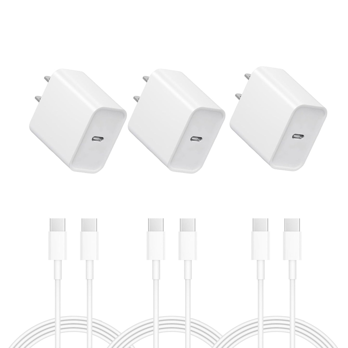 16 15 Chargeur : Charge rapide – Chargeur USB C – IPhone 17 16 Charge avec 3 packs