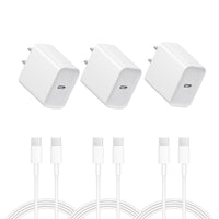 16 15 Chargeur : Charge rapide – Chargeur USB C – IPhone 17 16 Charge avec 3 packs