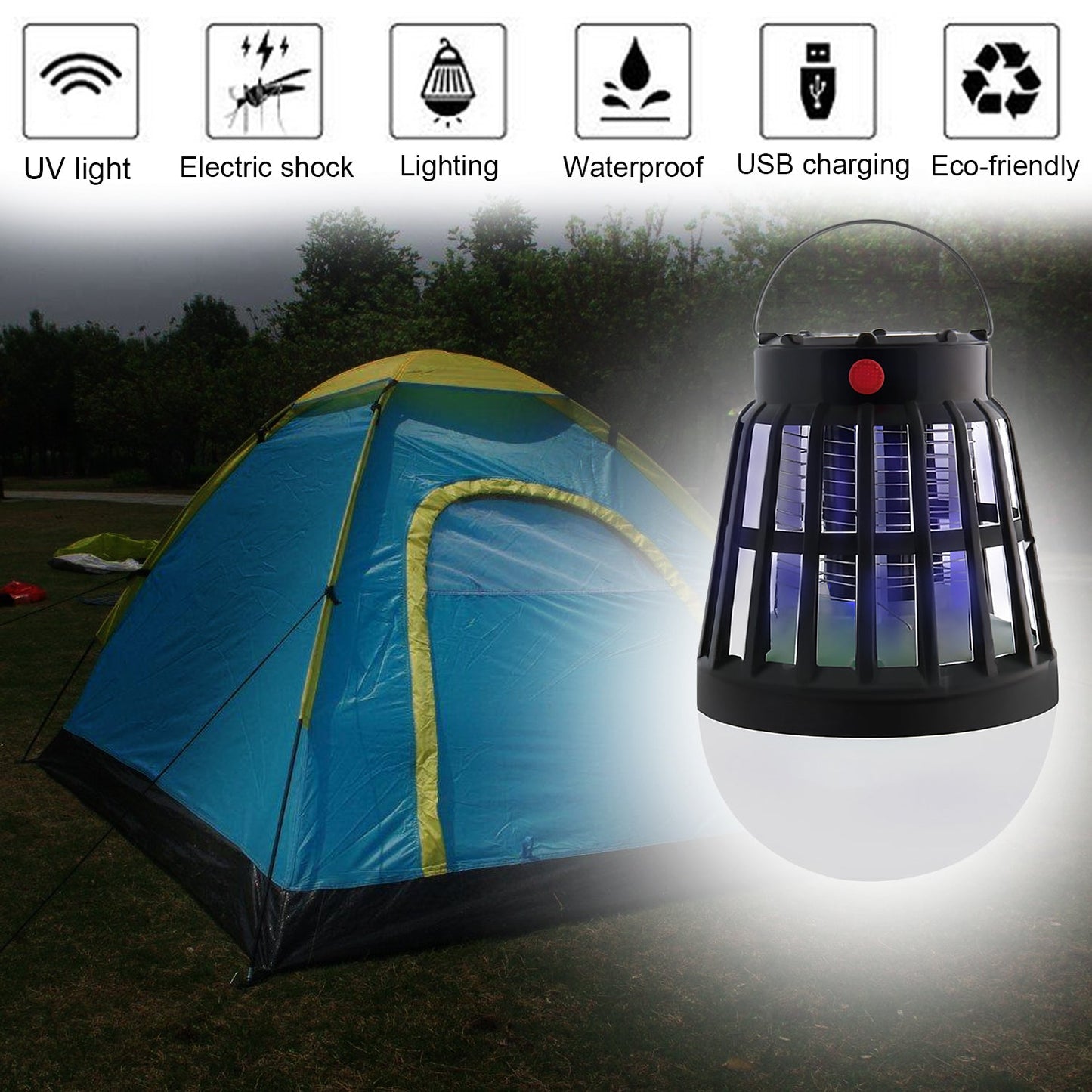 Lampe solaire électrocuteuse