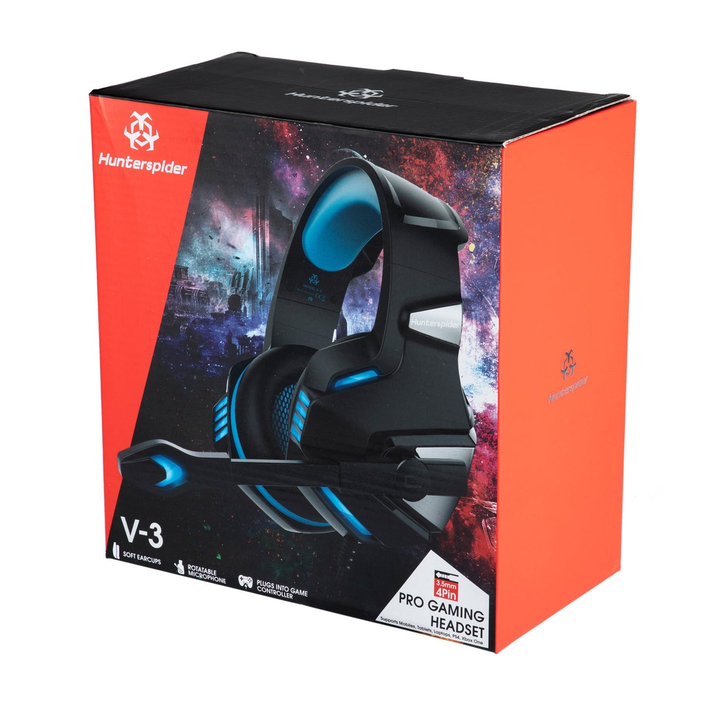 Auriculares para juegos de PS4 con cable luminosos montados en la cabeza