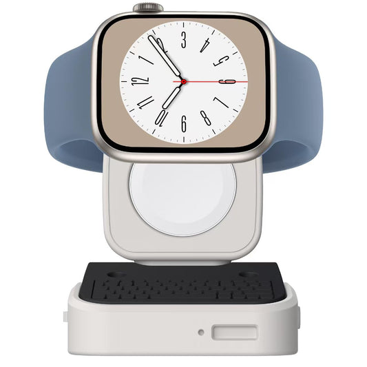 Dock Station For Apple Watch, Desktop Stand With Keyboard Design, White And Blac