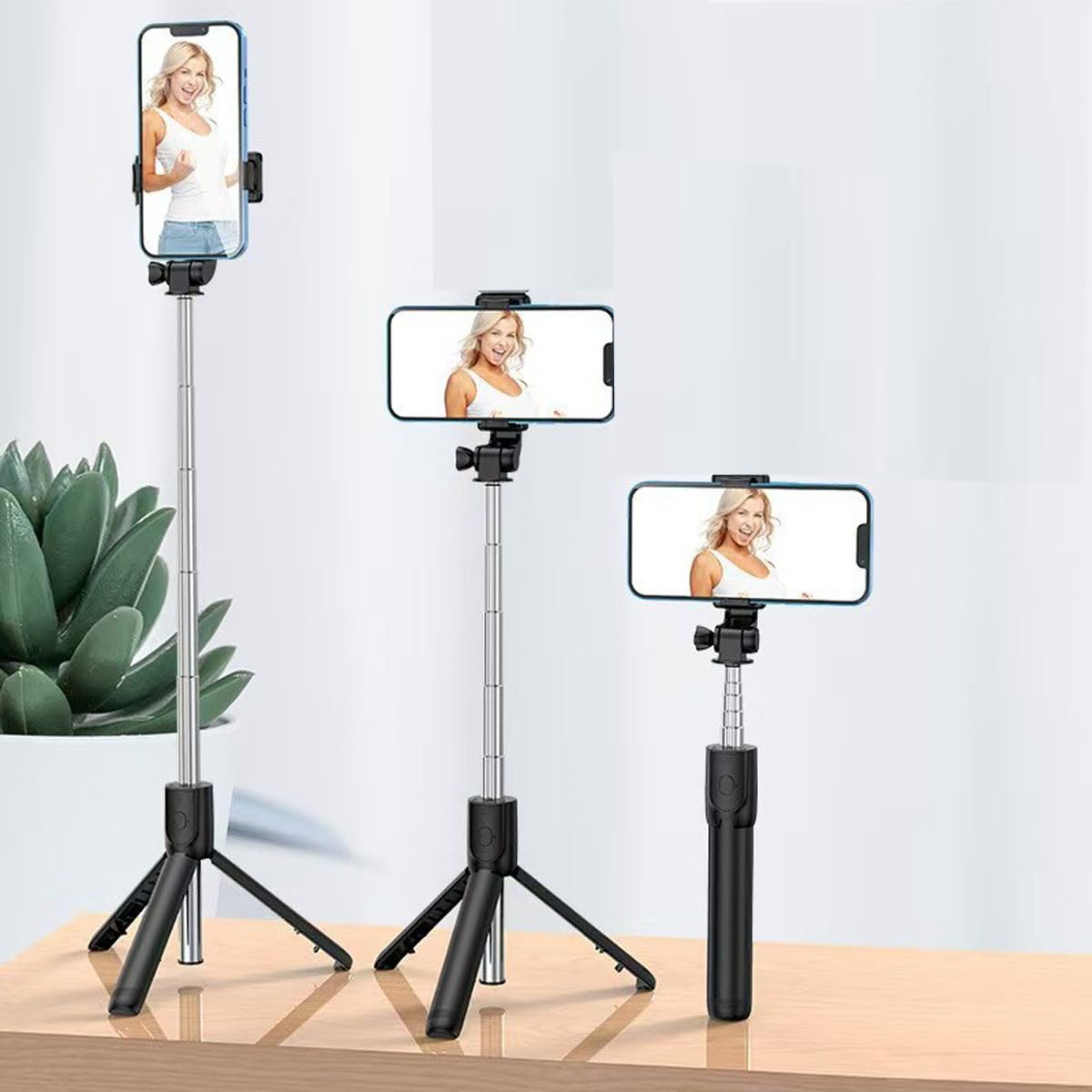 Stick Tripod 28" — Extendable Phone Tripod with 360° Rotation Holder for Travel,