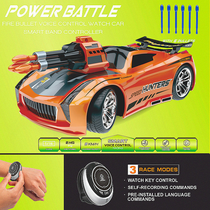 Coche de juguete recargable con control de voz y programación inteligente