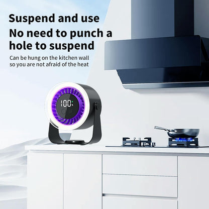 Portable Desk Fan | USB Rechargeable with 10-Speed Quiet Operation | Compact Design for Efficient Cooling
